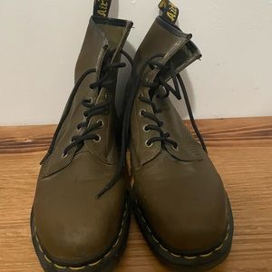 Rare Olive Dr. Marten combat boots